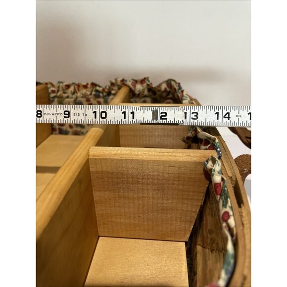 Peterboro Basket Co Divided Caddy Buffet Server Fabric Plastic Liners Farmhouse - Picture 12 of 14